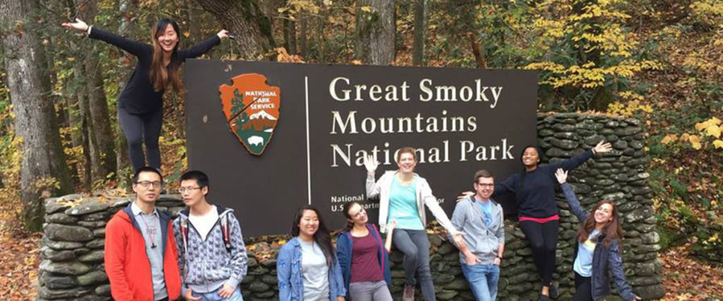 iHouse students in the Great Smoky mountains